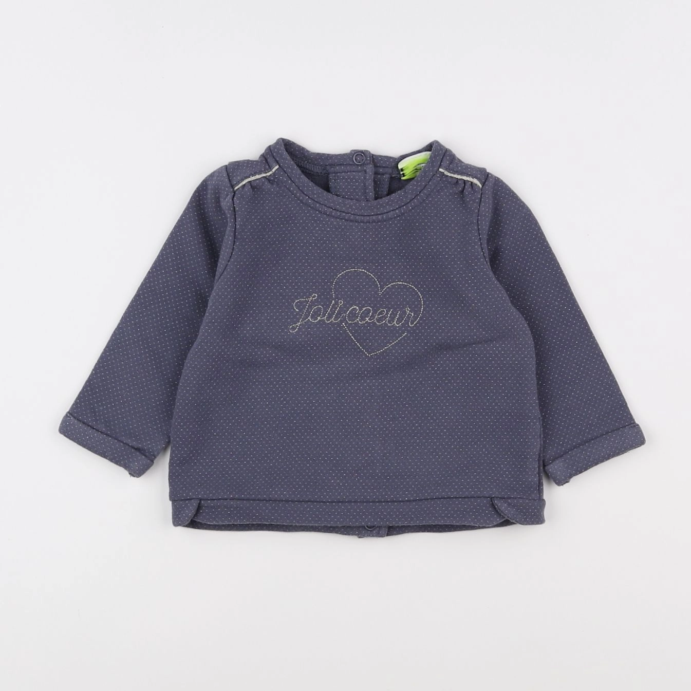 Tape à l'oeil - sweat gris, or - 12 mois